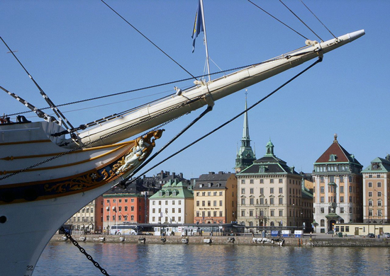 The sailing ship and youth hostel af Chapman in Stockholm, Sweden