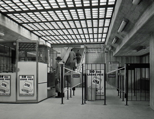 Stureby subway station 1957