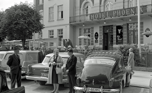 Hotel Phoenix at Munkegate street in Trondheim 1961