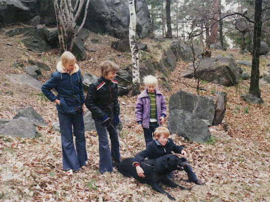 Debbie, Torgny, Lenny and Bobby in Stureby, Sweden