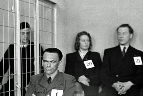 Trial against Henry Rinnan in Trondheim 1946