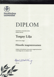 Diploma for Master Promotion
