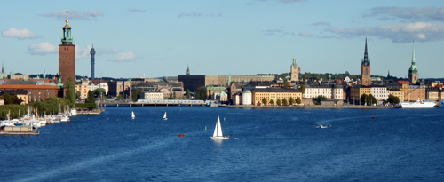 View from Västerbron in Stockholm, Sweden